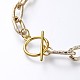 Aluminum Paperclip Chain Necklaces UK-NJEW-JN02797-01-3