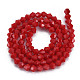 Opaque Solid Color Glass Beads Strands UK-GLAA-Q080-4mm-B13-2
