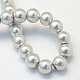 Baking Painted Pearlized Glass Pearl Round Bead Strands UK-HY-Q330-8mm-62-4