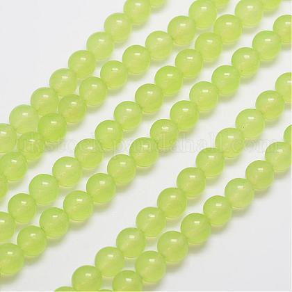 Natural & Dyed Malaysia Jade Bead Strands UK-G-G659-8mm-A27-1
