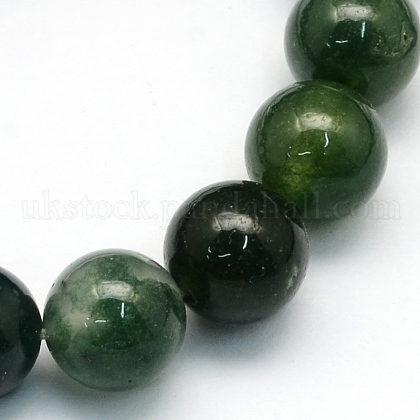 Natural Moss Agate Beads Strands UK-G-S151-12mm-K-1