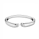 SHEGRACE Simple Design Sterling Silver Cuff Ring UK-JR107A-2