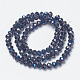 Electroplate Glass Beads Strands UK-EGLA-A034-T6mm-I08-2