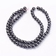 Non-Magnetic Synthetic Hematite Beads Strands UK-G-H1624-6mm-1-2