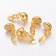 Golden Brass Clip-on Earring Findings For Non-Pierced Ears Jewelry UK-X-KK-E026-G-1