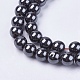 Non-magnetic Synthetic Hematite Bead Strands UK-G-R193-19-8mm-3