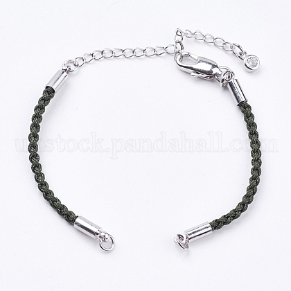 Braided Cotton Cord Bracelet Making UK-MAK-I006-16P-1