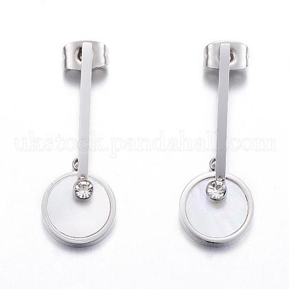 304 Stainless Steel Dangle Stud Earrings UK-EJEW-H317-12-1