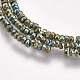Electroplate Non-magnetic Synthetic Hematite Beads Strands UK-G-K239-12B-2