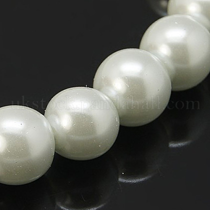 1Strand Glass Pearl Beads Strands UK-X-HY-4D-B01-1