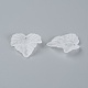 Transparent Frosted Acrylic Leaf Pendants UK-X-PAF002Y-14-2