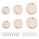 Yilisi DIY Unfinished Wooden Pendant Earring Making Kits UK-DIY-YS0001-17-2