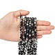 Spray Painted Crackle Glass Beads Strands UK-CCG-Q002-8mm-11-4