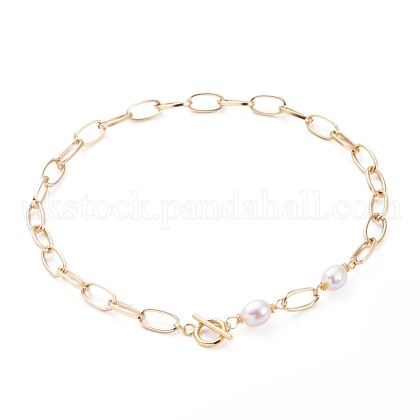 Aluminium Paperclip Chain Necklaces UK-X-NJEW-JN02865-1