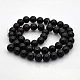 Round Natural Black Onyx Beads Strands UK-G-N0120-26-8mm-2