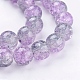 Spray Painted Crackle Glass Beads Strands UK-CCG-Q002-10mm-02-K-3