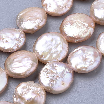 Natural Baroque Pearl Keshi Pearl Beads Strands UK-PEAR-S012-23B-1