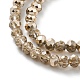 Faceted Rondelle Transparent Painted Glass Beads Strands UK-DGLA-J001-C01-4mm-3