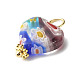 Heart Handmade Millefiori Lampwork Beads Pendant UK-PALLOY-JF00907-5