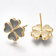 Brass Stud Earring Findings UK-X-KK-S350-346-2