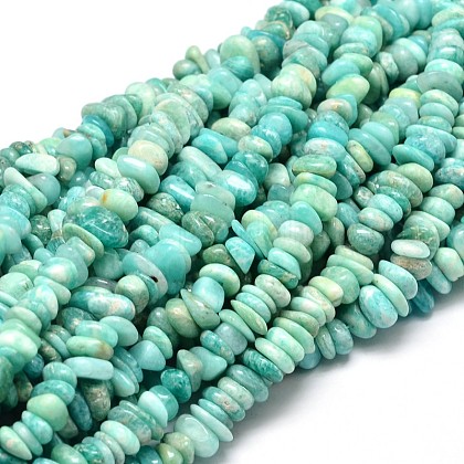 Natural Amazonite Chip Beads Strands UK-G-E271-108-1