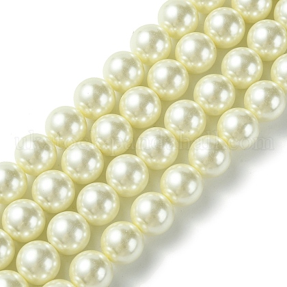 Eco-Friendly Dyed Glass Pearl Round Beads Strands UK-X-HY-A002-12mm-RB011-1