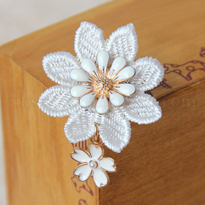 Lady Flower Lace Brooches UK-X-JEWB-N0001-080-1