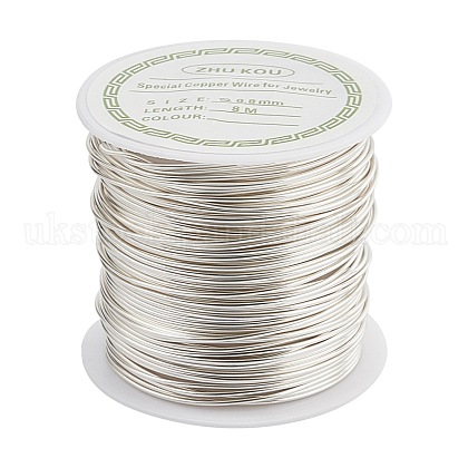 Round Copper Wire Copper Beading Wire for Jewelry Making UK-CWIR-F001-S-0.8mm-1