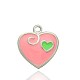Heart Platinum Tone Alloy Enamel Pendants&nbsp;UK-PALLOY-J604-02P-1