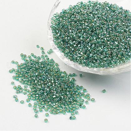 12/0 Transparent Rainbow Silver Lined Grade A Round Glass Seed Beads UK-X-SEED-A022-F12-650-1