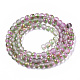 Frosted Spray Painted Glass Beads Strands UK-GLAA-N035-03A-C01-2