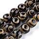 Tibetan Style 3-Eye dZi Beads Strands UK-TDZI-G010-K04-1