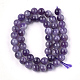 Natural Amethyst Beads Strands UK-G-S333-8mm-020-2