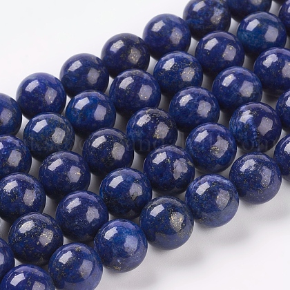 Natural Lapis Lazuli Beads Strands UK-G-G087-10mm-1