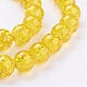 Spray Painted Crackle Glass Beads Strands UK-CCG-Q001-10mm-10-K-3