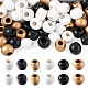 Pandahall 180Pcs 6 Style Spray Painted Natural Wooden Beads UK-WOOD-TA0001-70-1