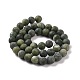 Round Frosted Natural TaiWan Jade Bead Strands UK-G-M248-8mm-02-3