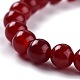Dyed Natural Jade Beads Stretch Bracelets UK-BJEW-G633-B-13-2