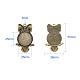10pcs Vintage Tibetan Style Alloy Owl Pendant Cabochon Bezel Settings UK-TIBEP-TA0002-10AB-NF-8