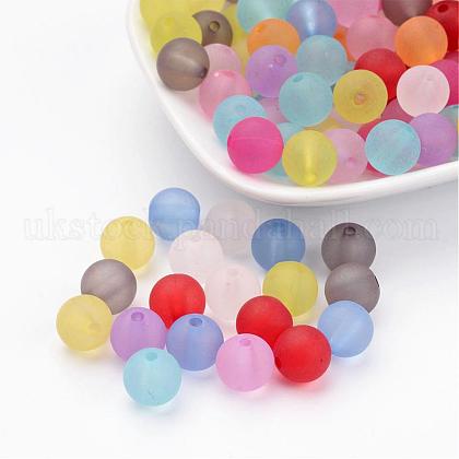 Transparent Acrylic Ball Beads UK-FACR-R021-10mm-M-1