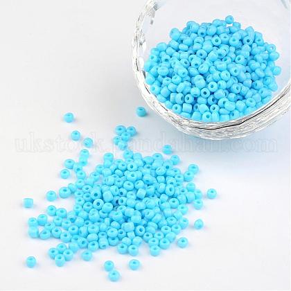 8/0 Opaque Colours Round Glass Seed Beads UK-X-SEED-A010-3mm-43-1