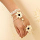Gothic Style Flower Vine Lace Bracelet Alloy Enamel Rhinestone Finger Ring Linked Jewelry UK-BJEW-JL143-K-2