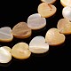 Heart Sea Shell Bead Strands UK-SSHEL-R020-10mm-02-K-3