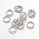 Platinum Plated Brass Round Open Jump Rings for Jewelry DIY&nbsp;UK-X-JRC7mm-NF-1