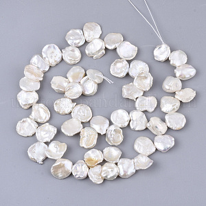 Natural Baroque Pearl Keshi Pearl Beads Strands UK-PEAR-Q015-010