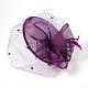 Elegant Dark Violet Fascinators UK for Weddings UK-OHAR-S165-02-2
