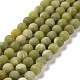 Round Frosted Natural TaiWan Jade Bead Strands UK-G-M248-8mm-02-2