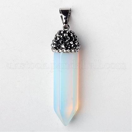 Pencil Opalite Point Pendants&nbsp;UK-G-K098-I-02-1