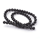 Natural Obsidian Beads Strands UK-G-G099-6mm-24-2