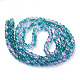 Spray Painted Crackle Glass Beads Strands UK-CCG-Q002-6mm-06-K-2
